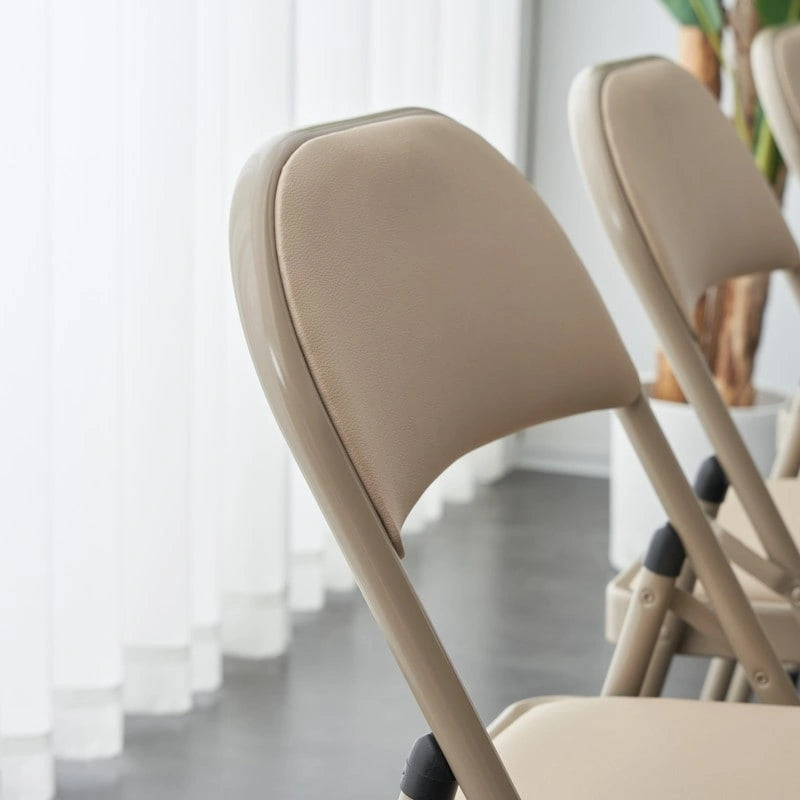 Elegant Foldable Iron & PVC Chairs for Convention & Exhibition White