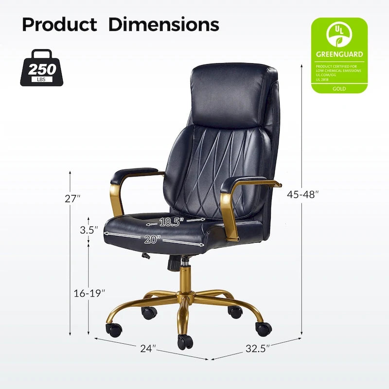 Jode Ergonomic Office Chair with Lumbar Support by HULALA HOME
