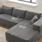 HOOOWOOO Modern Minimalist Style Sectional Couch Modular Corduroy Sofa for Living Room