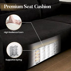 HOOOWOOO Modern Minimalist Style Sectional Couch Modular Corduroy Sofa for Living Room