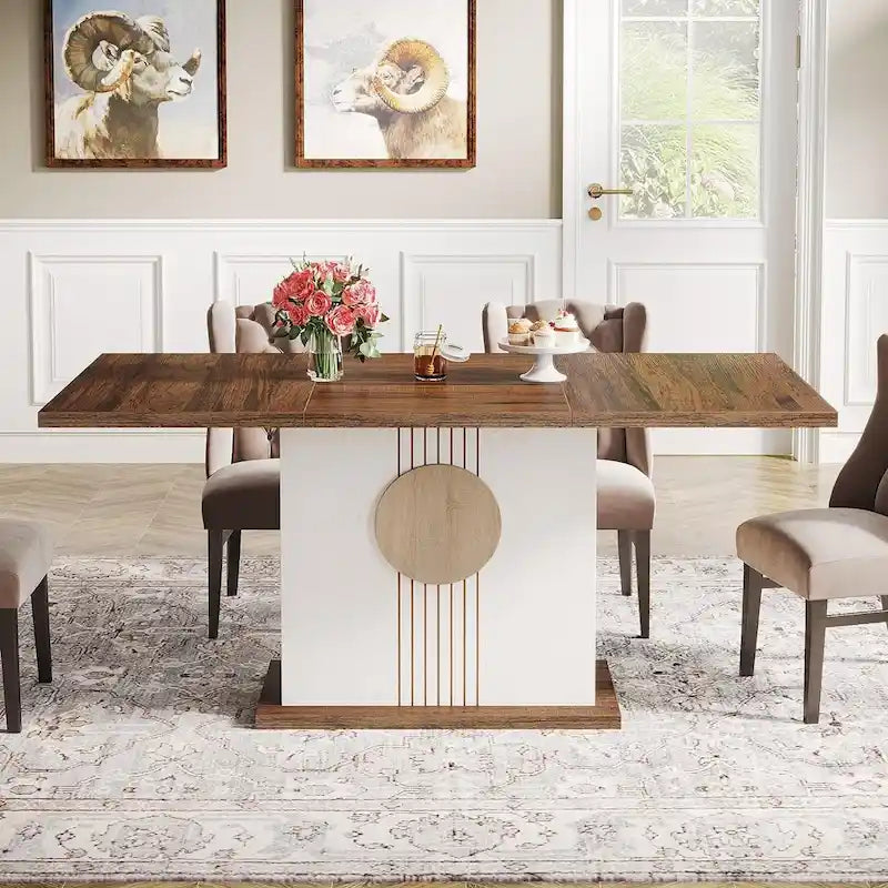 Farmhouse Wood Dining Table