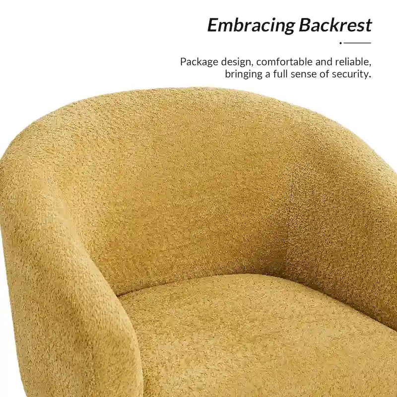 Hal Modern Boucle Armchair with Metal Legs by HULALA HOME