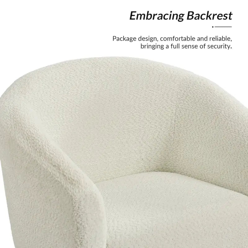 Hal Modern Boucle Armchair with Metal Legs by HULALA HOME