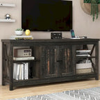Moasis Farmhouse 59 TV Stand Entertainment Center with Storage Shelves for TVs up to 65-inch