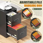 2 Drawer Vertical File Cabinet with Lock for Home Office