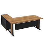63 Corner Executive Computer Desk and Mobile File Cabinet Set for Home Office