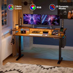 Electric Standing Desk Height Adjustable Computer Desk with Storage and Monitor Stand