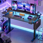 Electric Standing Desk Height Adjustable Computer Desk with Storage and Monitor Stand