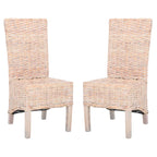 SAFAVIEH Candy Natural Wicker Dining Chair (Set of 2) - 19 W x 22 D x 41 H - 19Wx22Dx41H