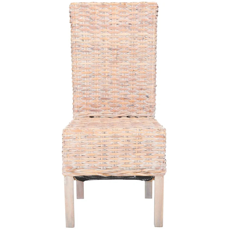 SAFAVIEH Candy Natural Wicker Dining Chair (Set of 2) - 19 W x 22 D x 41 H - 19Wx22Dx41H