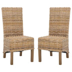 SAFAVIEH Candy Natural Wicker Dining Chair (Set of 2) - 19 W x 22 D x 41 H - 19Wx22Dx41H