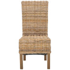 SAFAVIEH Candy Natural Wicker Dining Chair (Set of 2) - 19 W x 22 D x 41 H - 19Wx22Dx41H