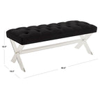 SAFAVIEH Couture Ketevan Tufted Acrylic Bench - 48 In W x 18 In D x 18 In H - 48Wx18Dx18H