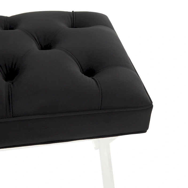 SAFAVIEH Couture Ketevan Tufted Acrylic Bench - 48 In W x 18 In D x 18 In H - 48Wx18Dx18H