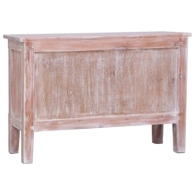 vidaXL Sideboard with 2 Drawers 35.4x11.8x23.6 Solid Mahogany Wood
