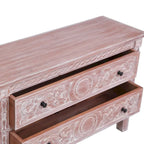 vidaXL Sideboard with 2 Drawers 35.4x11.8x23.6 Solid Mahogany Wood