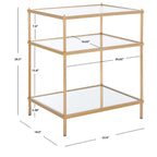 SAFAVIEH Vida 3-Tier Accent Table - 22 W x 18 D x 27 H - 22Wx18Dx27H