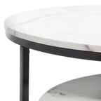 SAFAVIEH Elberta 2 Round Nesting Coffee Table - 43 L x 36 D x 18 H - 32Wx32Dx18H