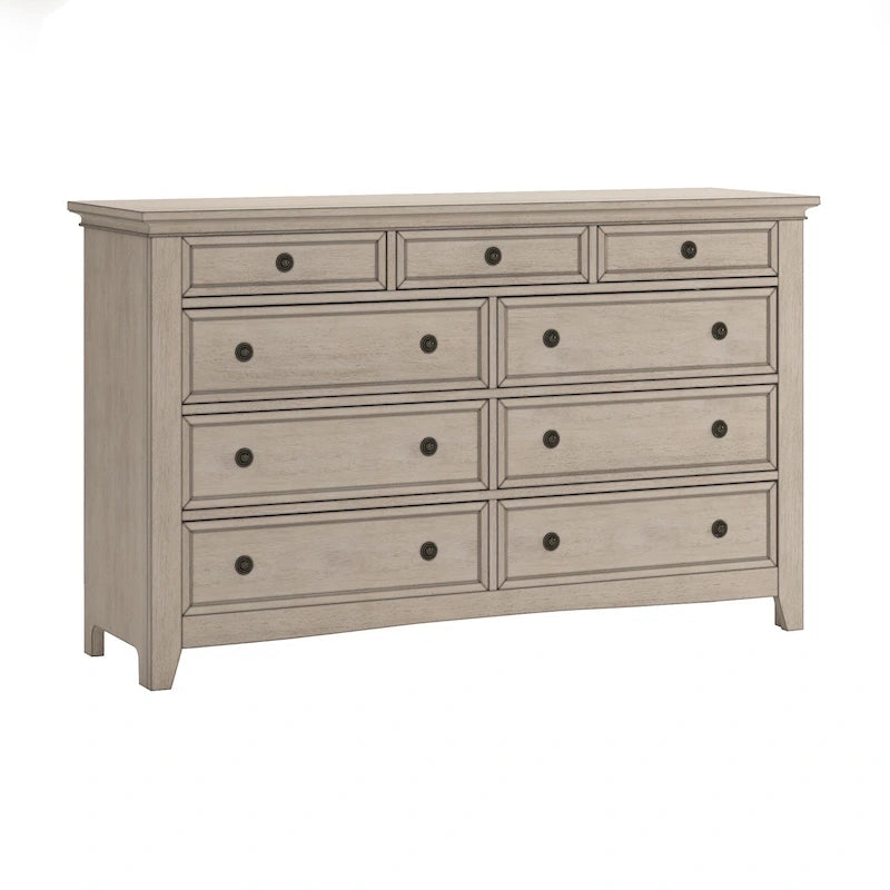 Ediline 9-Drawer Wood Modular Storage Dresser and Mirror by iNSPIRE Q Classic