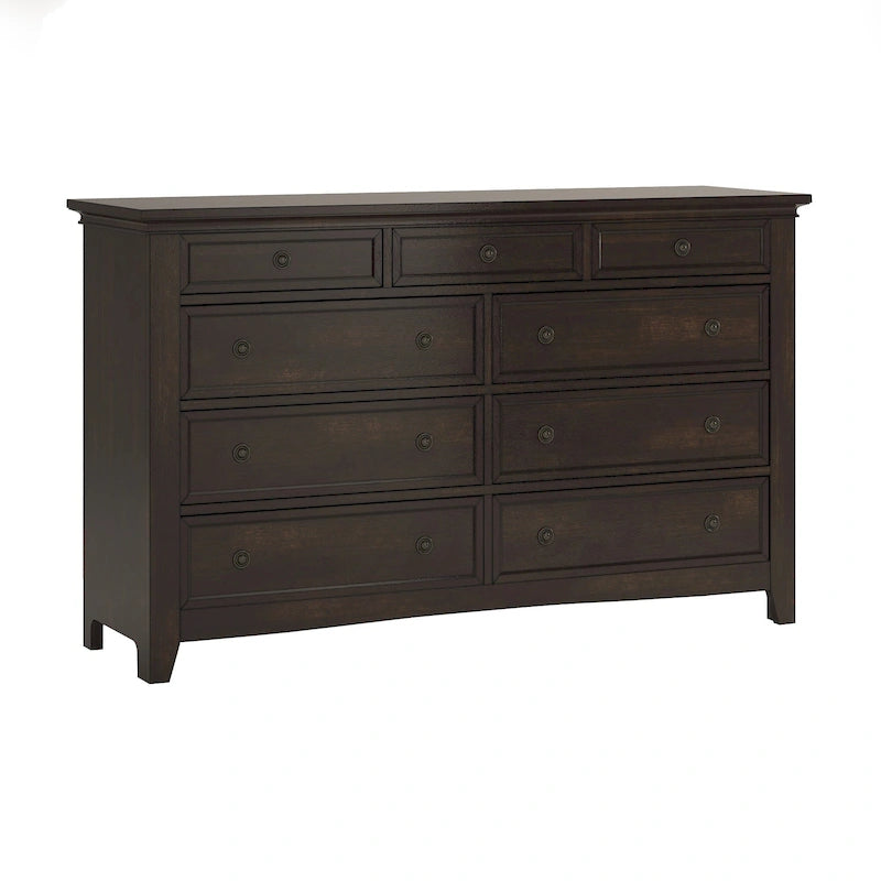 Ediline 9-Drawer Wood Modular Storage Dresser and Mirror by iNSPIRE Q Classic