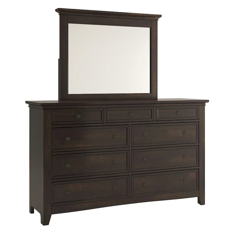 Ediline 9-Drawer Wood Modular Storage Dresser and Mirror by iNSPIRE Q Classic
