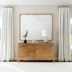 6-Drawer Wood Wide Dresser