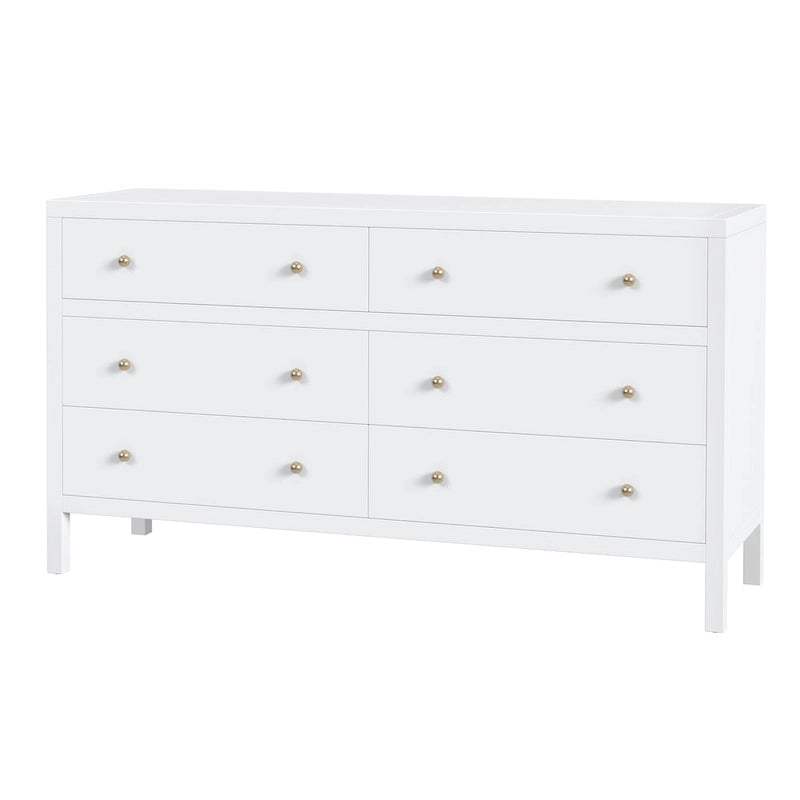 6-Drawer Wood Wide Dresser