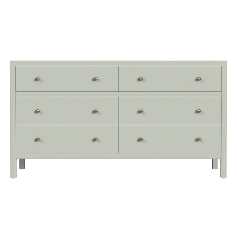 6-Drawer Wood Wide Dresser