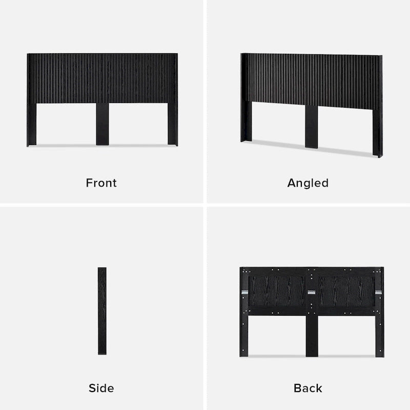 mopio Brooklyn Headboard, 62.4 Wide Headboard Only, Wood Headboard, Modern Farmhouse, Boho, Wall Mount, Fluted Panel