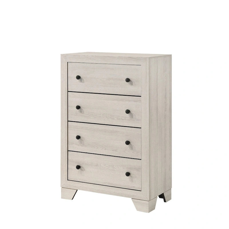 Annis 3 Piece White Platform Bedroom Set