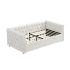 Twin Size Daybed with Drawers Upholstered Tufted Sofa Bed