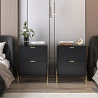 Modern 2-Drawer Nightstand Bedside Table End Table Furniture