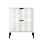 Modern 2-Drawer Nightstand Bedside Table End Table Furniture