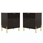 Modern 2-Drawer Nightstand Bedside Table End Table Furniture