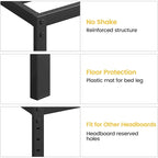 14 Inch Bed Frame with Storage, Load Up to 800Lbs,No Box Spring Needed