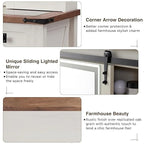 Farmhouse Makeup Vanity Desk, Vanity Dressing Table, Stool Included