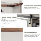 Farmhouse Makeup Vanity Desk, Vanity Dressing Table, Stool Included