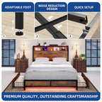 Moasis Queen 4 Storage Drawers Bed Frame with Headboard