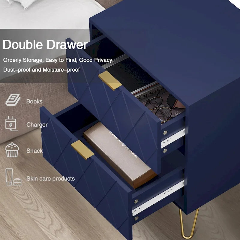 9 Drawer Dresser and Night Stand Sets for Bedroom Set of 2