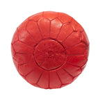 Nuloom Handmade Moroccan Leather Filled Ottoman Pouf
