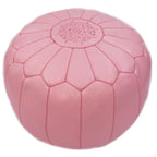 Nuloom Handmade Moroccan Leather Filled Ottoman Pouf