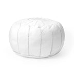 Nuloom Handmade Moroccan Leather Filled Ottoman Pouf