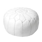 Nuloom Handmade Moroccan Leather Filled Ottoman Pouf