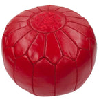 Nuloom Handmade Moroccan Leather Filled Ottoman Pouf