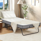 Erommy Folding Bed with Memory Foam Mattress: Portable foldable guest bed for adults with luxurious 5-inch memory foam mattress