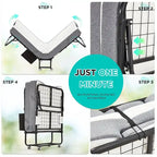 Erommy Folding Bed with Memory Foam Mattress: Portable foldable guest bed for adults with luxurious 5-inch memory foam mattress