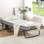 Erommy Folding Bed with Memory Foam Mattress: Portable foldable guest bed for adults with luxurious 5-inch memory foam mattress