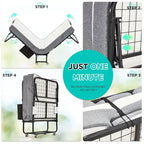 Erommy Folding Bed with Memory Foam Mattress: Portable foldable guest bed for adults with luxurious 5-inch memory foam mattress