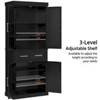 Yaheetech Wooden Kitchen Pantry Storage Cabinet with Doors and Shelves