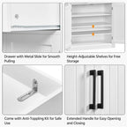 Yaheetech Wooden Kitchen Pantry Storage Cabinet with Doors and Shelves